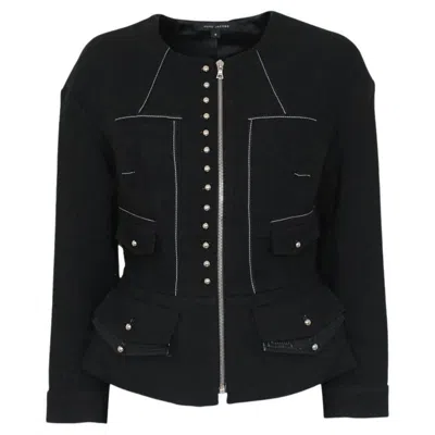 Pre-owned Marc Jacobs Wool And Studs Jacket Size 42 In Black