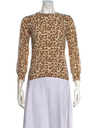 Pre-owned Marc Jacobs Wool Animal Print Sweater In Brown