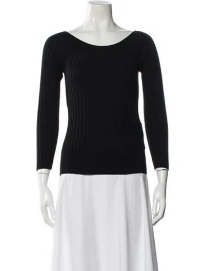 Pre-owned Marc Jacobs Wool Bateau Neckline Sweater In Black
