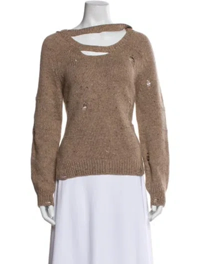 Pre-owned Marc Jacobs Wool Bateau Neckline Sweater In Neutral