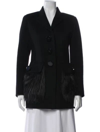Pre-owned Marc Jacobs Wool Coat In Black