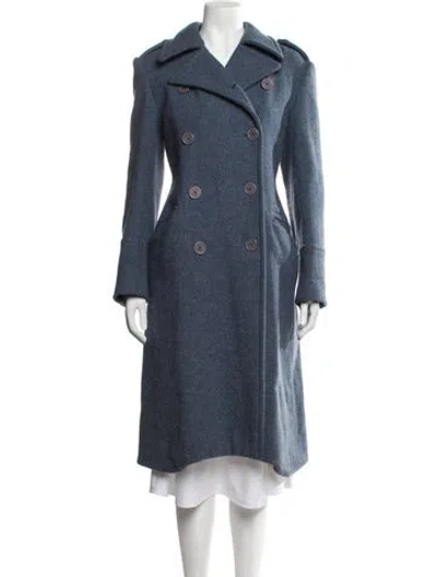 Pre-owned Marc Jacobs Wool Coat In Blue