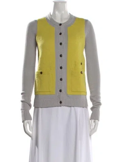 Pre-owned Marc Jacobs Wool Colorblock Pattern Top In Gray