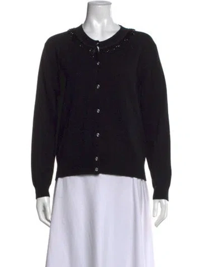 Pre-owned Marc Jacobs Wool Crew Neck Sweater In Black