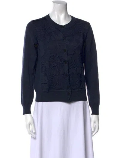 Pre-owned Marc Jacobs Wool Crew Neck Sweater In Blue