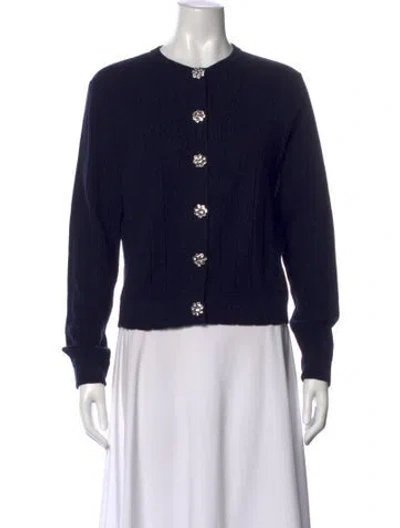 Pre-owned Marc Jacobs Wool Crew Neck Sweater In Blue