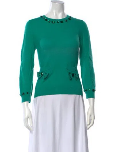 Pre-owned Marc Jacobs Wool Crew Neck Sweater In Green