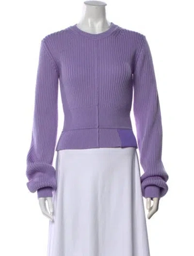 Pre-owned Marc Jacobs Wool Crew Neck Sweater In Purple