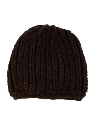 Pre-owned Marc Jacobs Wool Crocheted Oversized Beanie W/tags In Brown