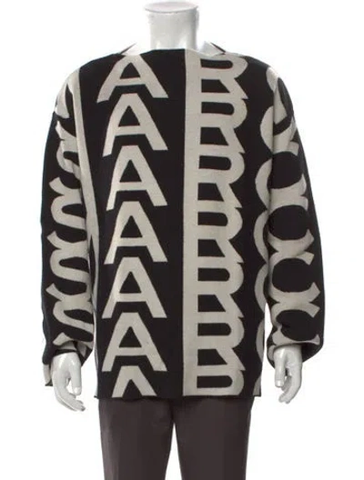Pre-owned Marc Jacobs Wool Graphic Print Pullover In Black/grey
