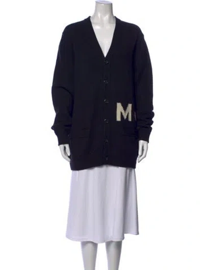Pre-owned Marc Jacobs Wool Graphic Print Sweater In Black