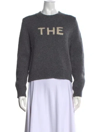 Pre-owned Marc Jacobs Wool Graphic Print Sweater In Gray