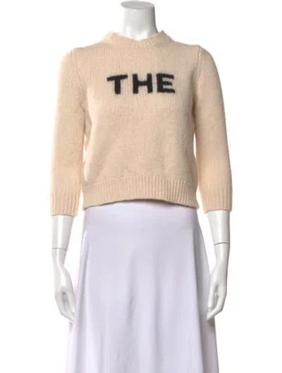 Pre-owned Marc Jacobs Wool Graphic Print Sweater In Neutral