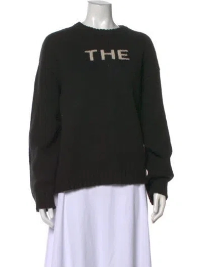 Pre-owned Marc Jacobs Wool Graphic Print Sweater W/ Tags In Black
