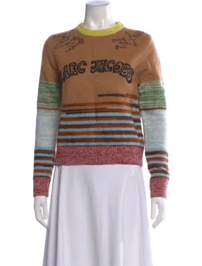 Pre-owned Marc Jacobs Wool Graphic Print Sweater W/ Tags In Multi