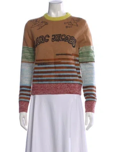 Pre-owned Marc Jacobs Wool Graphic Print Sweater W/ Tags In Multi