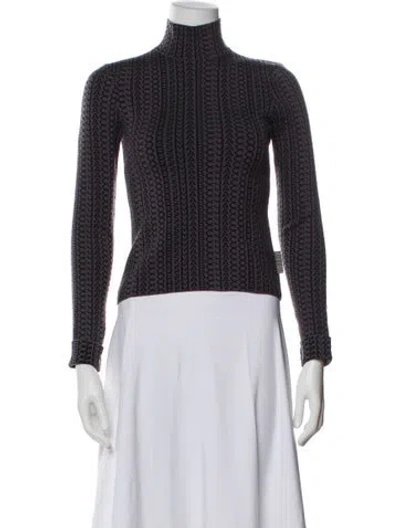 Pre-owned Marc Jacobs Wool Graphic Print Top In Gray