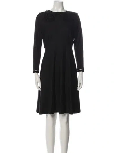 Pre-owned Marc Jacobs Wool Knee-length Dress In Black