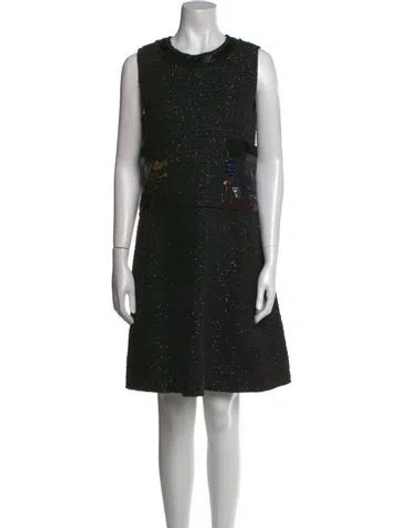 Pre-owned Marc Jacobs Wool Knee-length Dress In Black