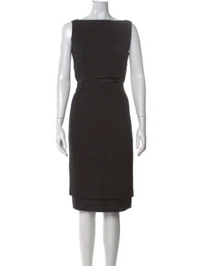 Pre-owned Marc Jacobs Wool Knee-length Dress In Black