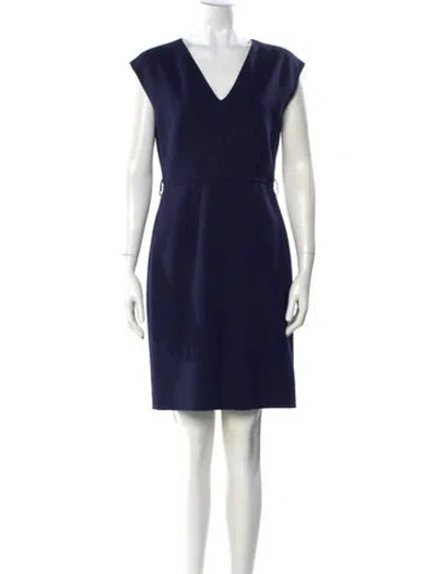 Pre-owned Marc Jacobs Wool Knee-length Dress In Blue