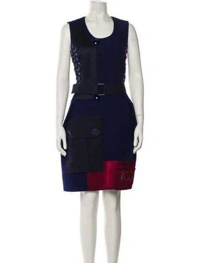 Pre-owned Marc Jacobs Wool Knee-length Dress In Blue