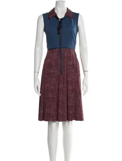 Pre-owned Marc Jacobs Wool Knee-length Dress In Blue