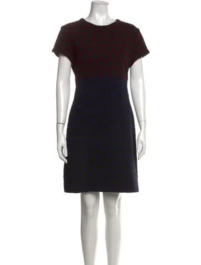 Pre-owned Marc Jacobs Wool Knee-length Dress In Burgundy