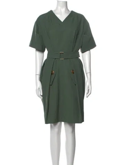 Pre-owned Marc Jacobs Wool Knee-length Dress In Green