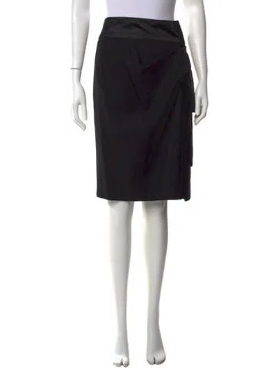 Pre-owned Marc Jacobs Wool Knee-length Skirt In Black