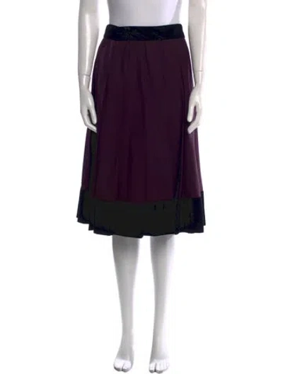 Pre-owned Marc Jacobs Wool Knee-length Skirt In Purple