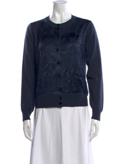 Pre-owned Marc Jacobs Wool Lace Pattern Sweater In Blue