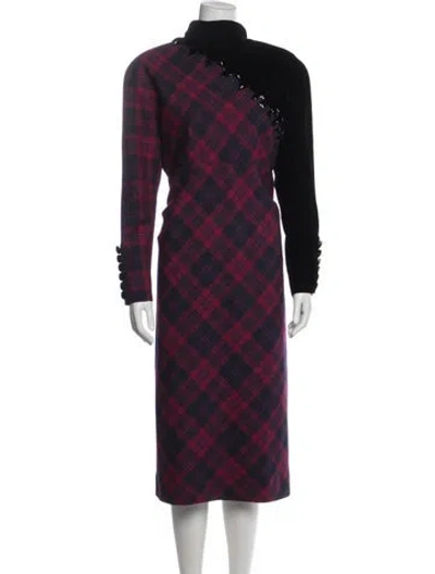 Pre-owned Marc Jacobs Wool Long Dress In Blue