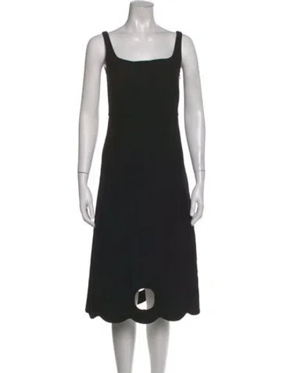 Pre-owned Marc Jacobs Wool Midi Length Dress In Black