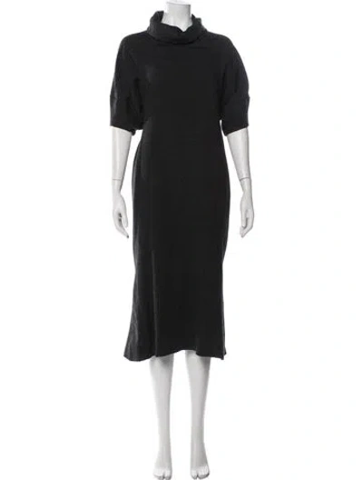 Pre-owned Marc Jacobs Wool Midi Length Dress In Black