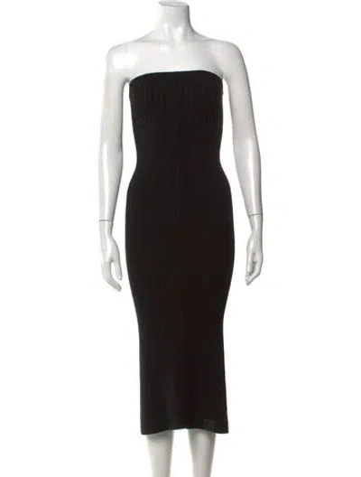 Pre-owned Marc Jacobs Wool Midi Length Dress In Black