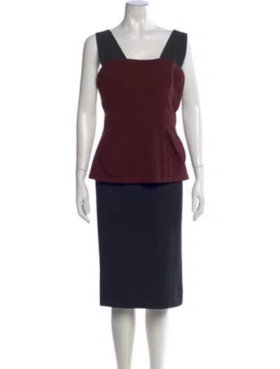 Pre-owned Marc Jacobs Wool Midi Length Dress In Blue