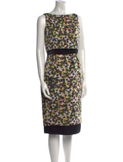 Pre-owned Marc Jacobs Wool Midi Length Dress In Multi
