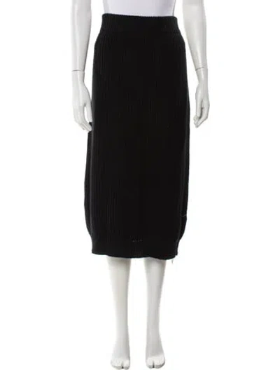 Pre-owned Marc Jacobs Wool Midi Length Skirt In Black