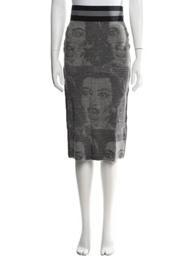 Pre-owned Marc Jacobs Wool Midi Length Skirt In Black