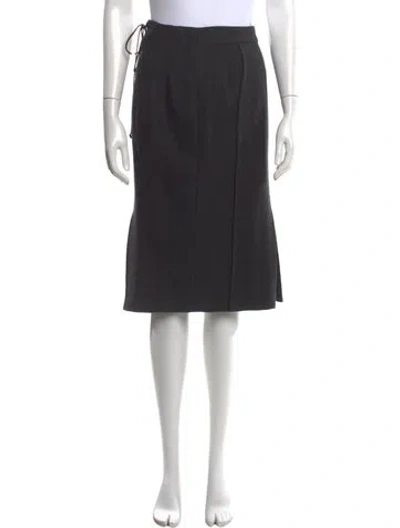 Pre-owned Marc Jacobs Wool Midi Length Skirt In Black