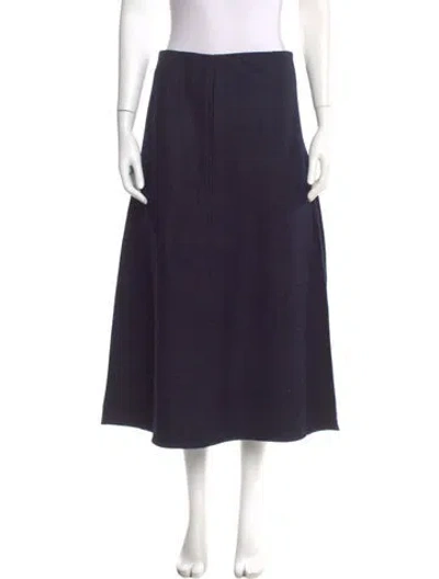 Pre-owned Marc Jacobs Wool Midi Length Skirt In Blue