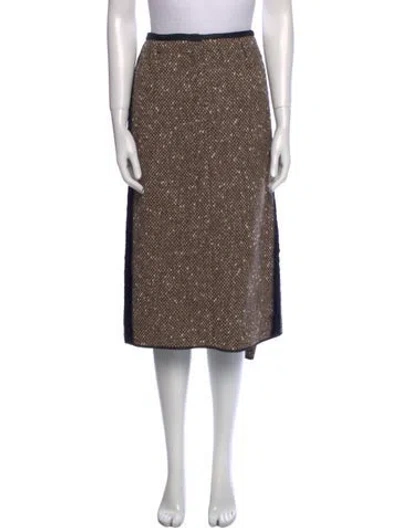 Pre-owned Marc Jacobs Wool Midi Length Skirt In Brown