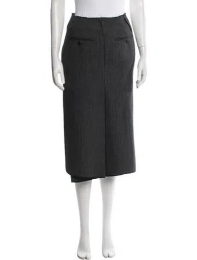 Pre-owned Marc Jacobs Wool Midi Length Skirt In Gray