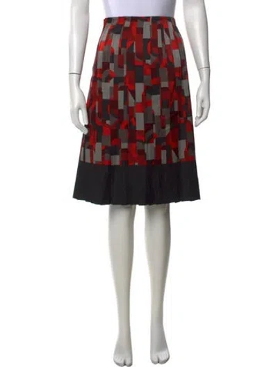 Pre-owned Marc Jacobs Wool Midi Length Skirt In Red
