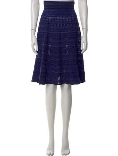 Pre-owned Marc Jacobs Wool Midi Length Skirt W/ Tags In Blue