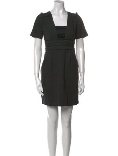 Pre-owned Marc Jacobs Wool Mini Dress In Black