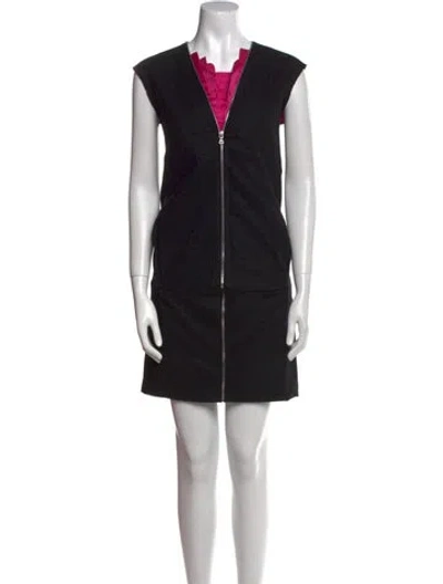 Pre-owned Marc Jacobs Wool Mini Dress In Black