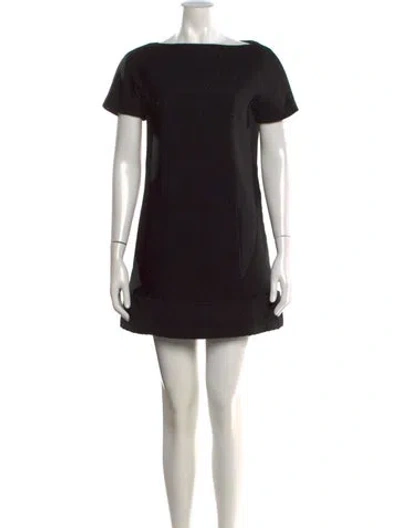Pre-owned Marc Jacobs Wool Mini Dress In Black
