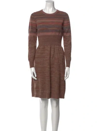 Pre-owned Marc Jacobs Wool Mini Dress In Burgundy